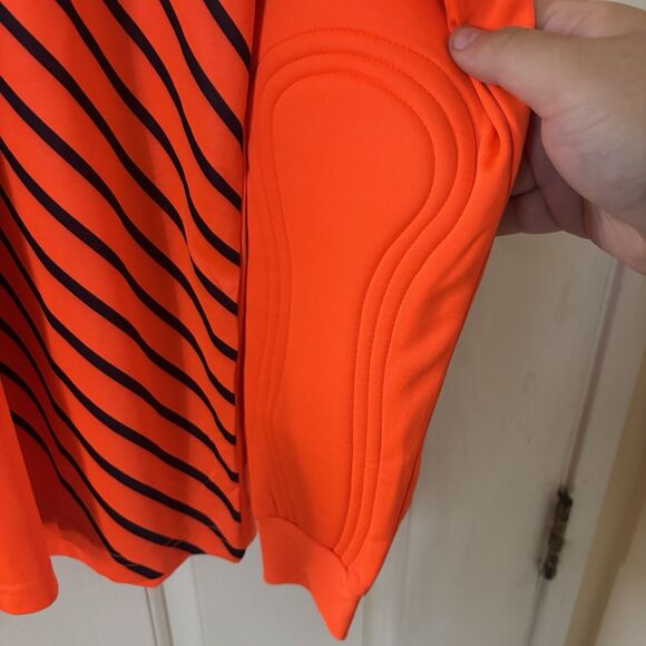 Vizari Soccer Men Goalkeeper Jersey Shirt Size Medium Orange Padded Elbow Futbol - Picture 9 of 15